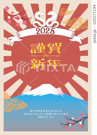 年賀状　2025年　巳年 120171194