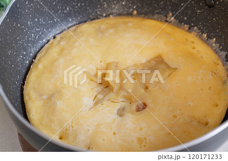 フライパンで焼くりんごケーキ 120171233