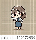 困っている女性 120172930