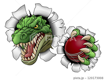 Crocodile Dinosaur Alligator Cricket Sports Mascot Crocodile Dinosaur Alligator Cricket Sports Mascot 120173008