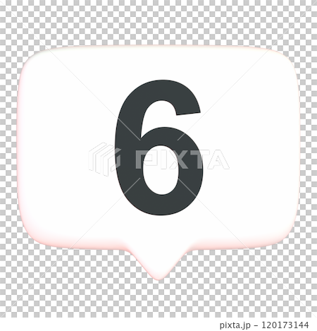 6 號語音氣泡 3D 圖示（正面） 120173144