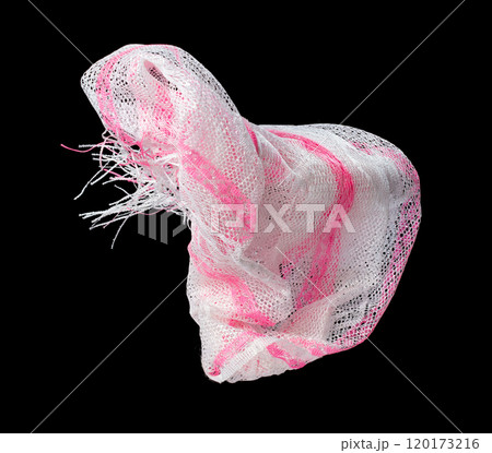 Pink Lace fabric flying in curve shape, Piece of textile Pink Lace fabric throw fall in air. Black background isolated motion blur Pink Lace fabric flying in curve shape, Piece of textile Pink Lace fabric throw fall in air. Black background isolated motion blur 120173216