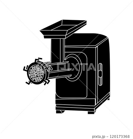 Electric meat grinder - black and white 120173368