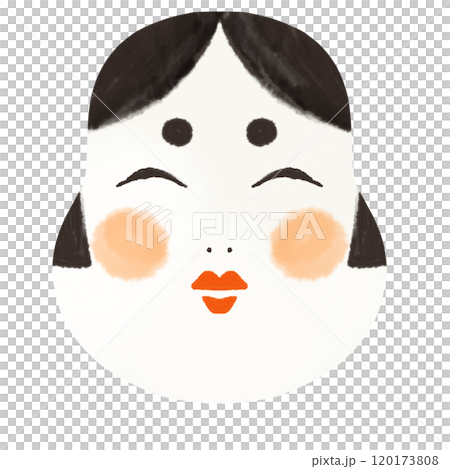 シンプルなおかめのイラスト シンプルなおかめのイラスト 120173808