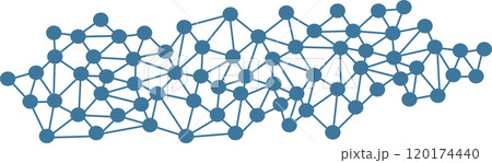 ニューラルネットワーク(AI)のグラフィック素材イラスト 120174440