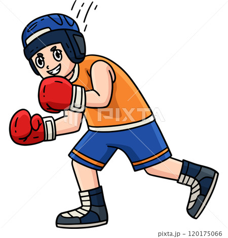 Boxing Boxer Evading Cartoon Colored Clipart Boxing Boxer Evading Cartoon Colored Clipart 120175066