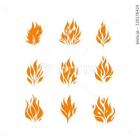 fire flame, simple icon vector 120176424