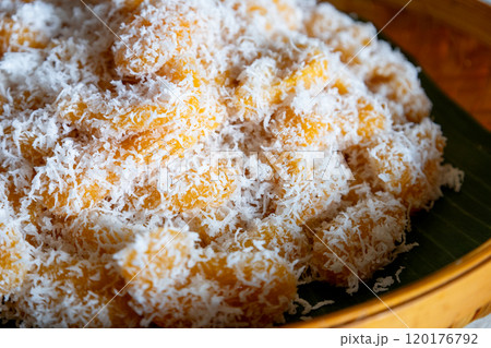 steamed cassava cake dessert steamed cassava cake dessert 120176792