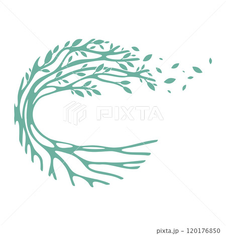 Abstract tree with leaves and roots Abstract tree with leaves and roots 120176850