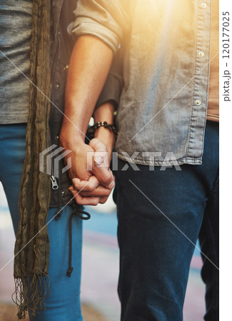There will always be room for your hand in mine. Closeup shot of a loving couple holding hands. 120177025