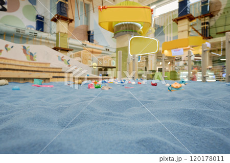 Playground with sand, balloons and toys Playground with sand, balloons and toys 120178011