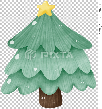 Christmas tree with stars 120178224