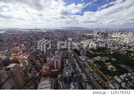 Osaka Aerial View in Japan 120178352