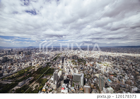 Osaka Aerial View in Japan 120178373