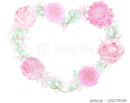 スズランとバラのハートリース スズランとバラのハートリース 120179240