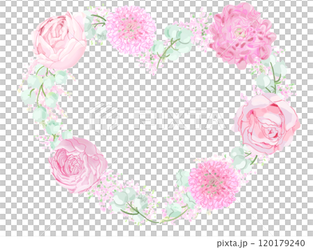 鈴蘭與玫瑰的心型花環 120179240