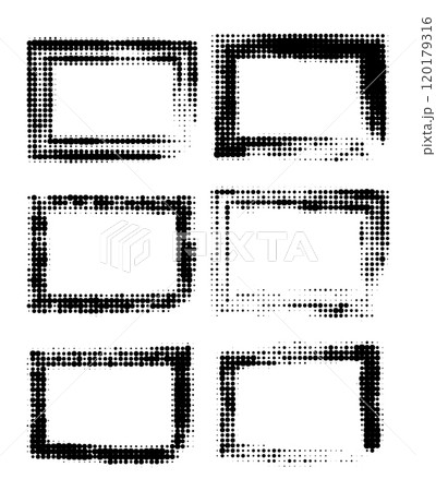 Abstract frame made of halftone dots 120179316