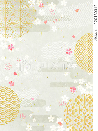 和柄と和紙背景 和柄と和紙背景 120180316