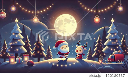 温かみあるクリスマス夜景 120180587