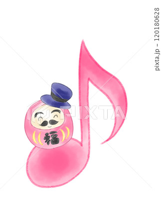 ダルマの付いた音符 120180628