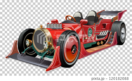 Vector Custom fiction retro race car concept 120182088