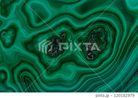 macro mineral stone malachite on a white background 120182979