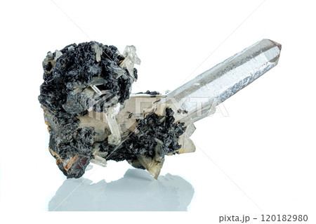 macro mineral stone quartz on a white background macro mineral stone quartz on a white background 120182980