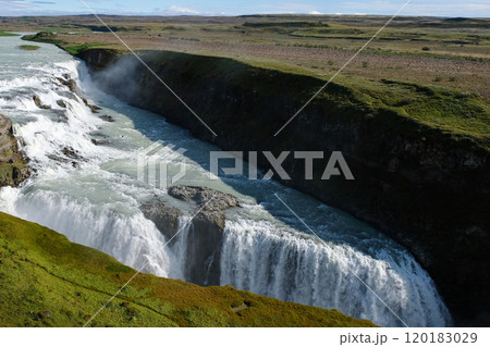 A huge waterfall in southwest Iceland, Europe 120183029