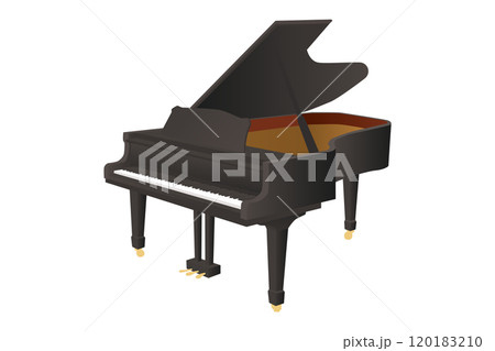 リアルなピアノイラスト 120183210