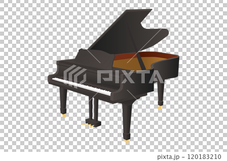 リアルなピアノイラスト 120183210