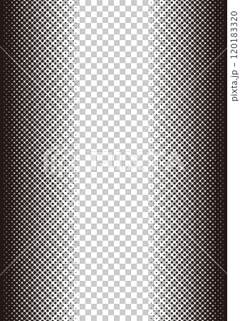 繋げて延長が可能なモノクロのハーフトーンドットグラデーションの背景パターン 120183320