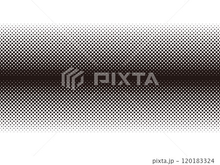 繋げて延長が可能なモノクロのハーフトーンドットグラデーションの背景パターン 120183324