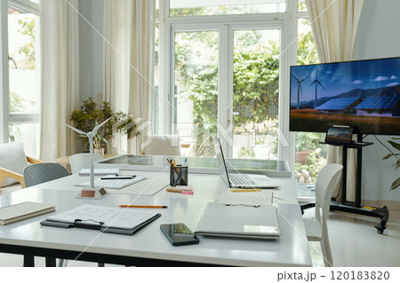 Workplace Of Engineers In Modern Office 120183820