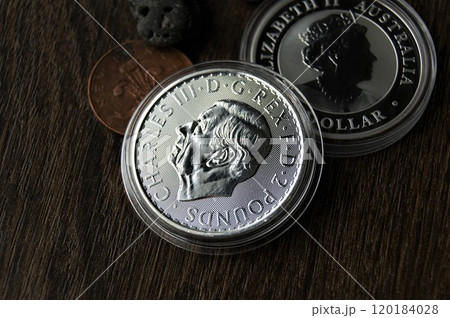 New British Silver Investment Coin. 2 Pounds King Charles III. 120184028