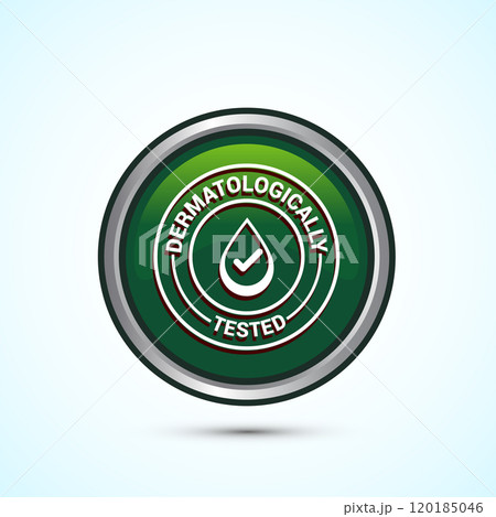 Dermatologically tested icon design, dermatology test and dermatologist clinic icon, Button Design Dermatologically tested icon design, dermatology test and dermatologist clinic icon, Button Design 120185046