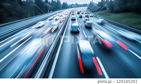 Blurry Night Traffic on Highway 120185201