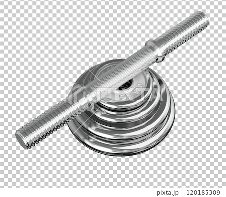 Parts of cast iron Chrome Adjustable Dumbbel, rod and weight plates 120185309