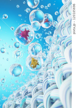 Close-up of fabric interlaced fiber with water drop. 120185696