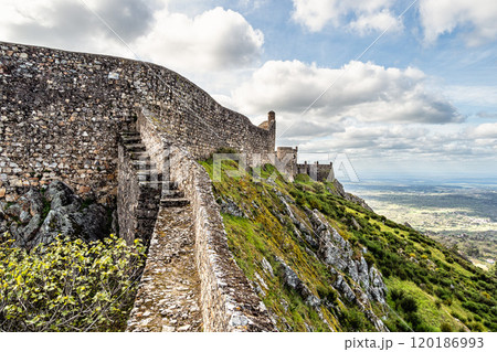 The Fort and Castelo of Marvao on the Hill of Castelo de Marvao in Alentejo, Portugal The Fort and Castelo of Marvao on the Hill of Castelo de Marvao in Alentejo, Portugal 120186993