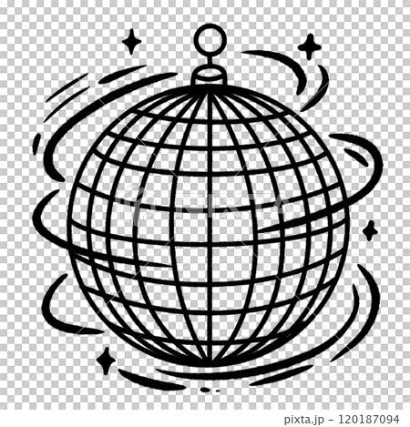 disco ball mirror ball Hand drawn New Years Eve Celebration party graphic illustration isolated on white background color editable disco ball mirror ball Hand drawn New Years Eve Celebration party graphic illustration isolated on white background color editable 120187094