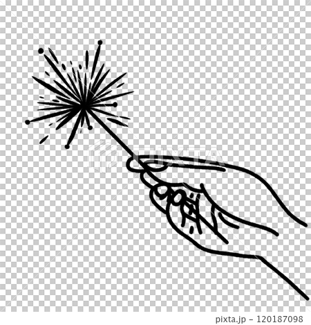 a hand holding a sparkle Hand drawn New Years Eve Celebration party graphic illustration isolated on white background color editable a hand holding a sparkle Hand drawn New Years Eve Celebration party graphic illustration isolated on white background color editable 120187098