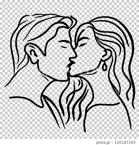 a man and a woman kissing, Hand drawn New Years Eve Celebration party graphic illustration isolated on white background color editable a man and a woman kissing, Hand drawn New Years Eve Celebration party graphic illustration isolated on white background color editable 120187103