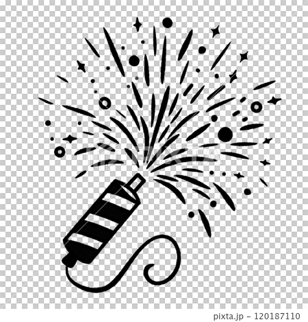 Confetti Hand drawn New Years Eve Celebration party graphic illustration isolated on white background color editable  120187110