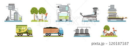 Olive Oil Production with Fruit Harvesting and Liquid Fat Extraction Vector Illustration Set Olive Oil Production with Fruit Harvesting and Liquid Fat Extraction Vector Illustration Set 120187187