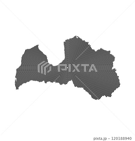 Latvia Map Illustration Icon Latvia Map Illustration Icon 120188940