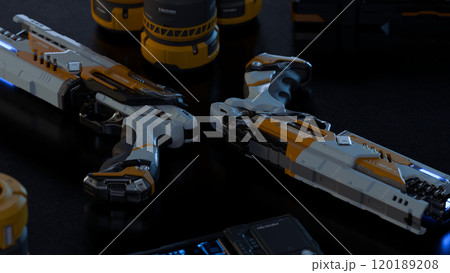 Futuristic Gun Design Sci-Fi Pistol Concept 120189208