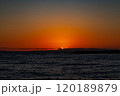 陸奥湾に沈む夕日 120189879