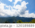 雲のかかった山 120189889