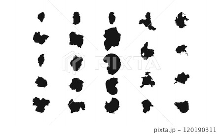 Texture brushes and blotches smears various shapes. Big and small. For cover backgrounds and decorative accents for social media posters and websites. Vector illustration. Texture brushes and blotches smears various shapes. Big and small. For cover backgrounds and decorative accents for social media posters and websites. Vector illustration. 120190311