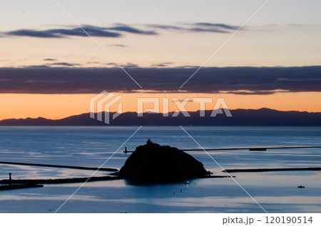 室蘭市 大黒島の夕景 120190514